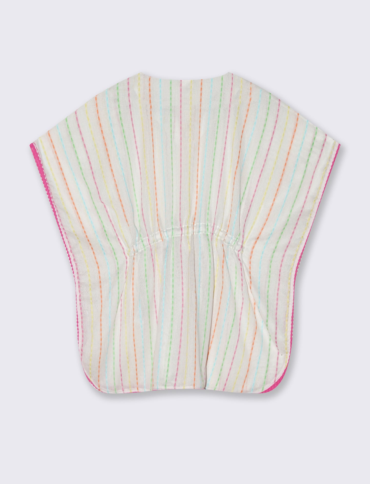 Striped cotton beach cover-up - Pattern