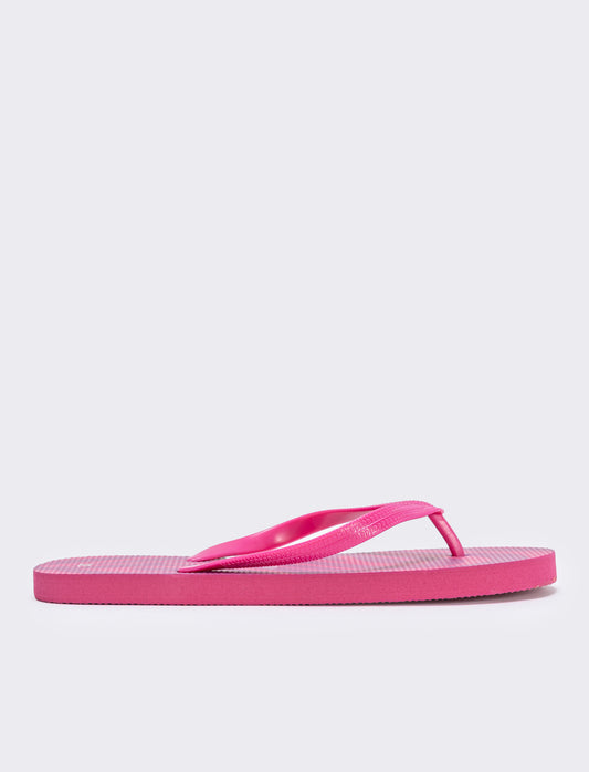 Infradito con stampa astratta PVC - Fuxia
