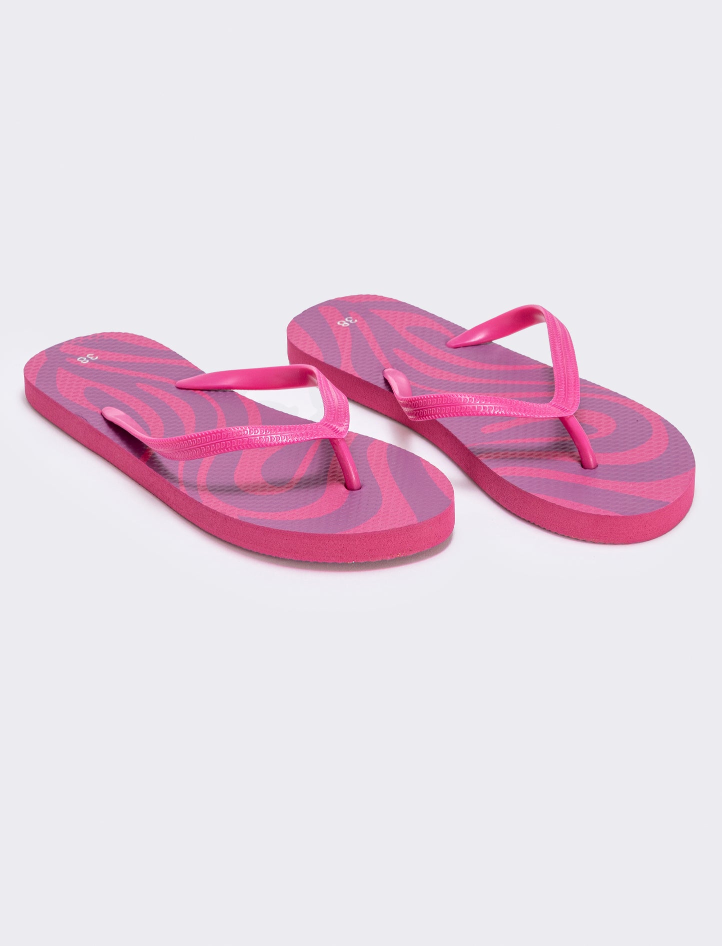 Infradito con stampa astratta PVC - Fuxia