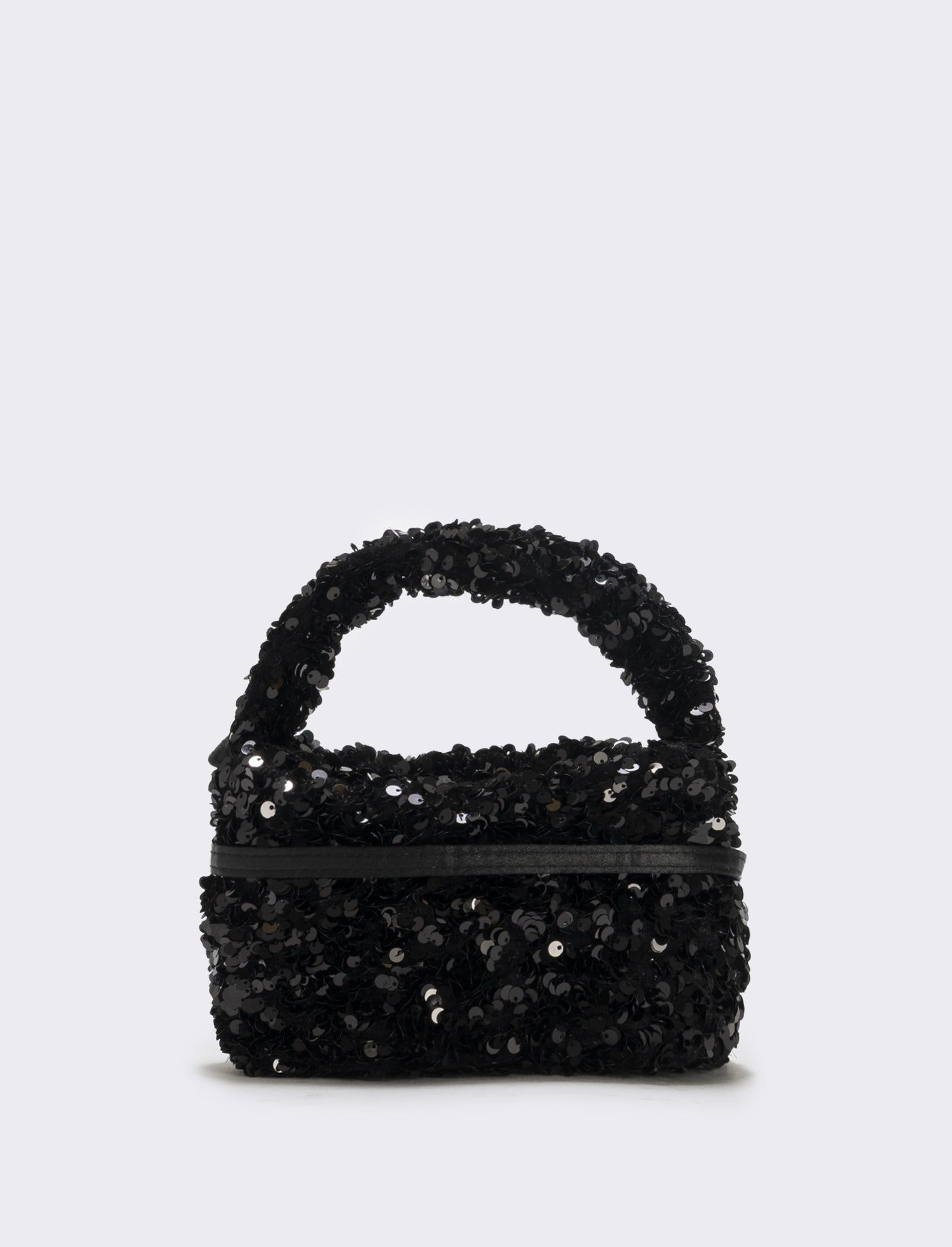 Borsetta bambina con paillettes brillanti - Nero