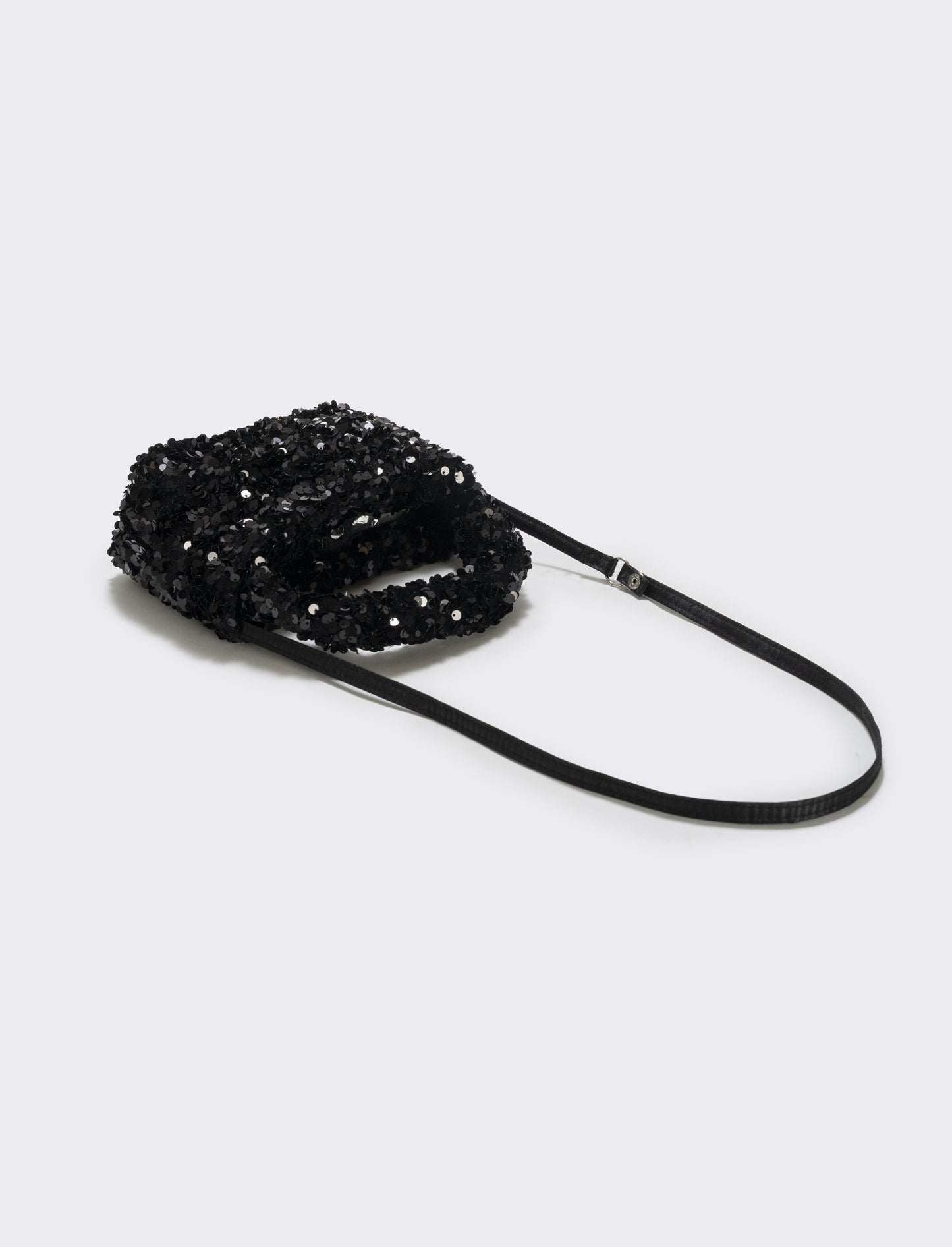Borsetta bambina con paillettes brillanti - Nero