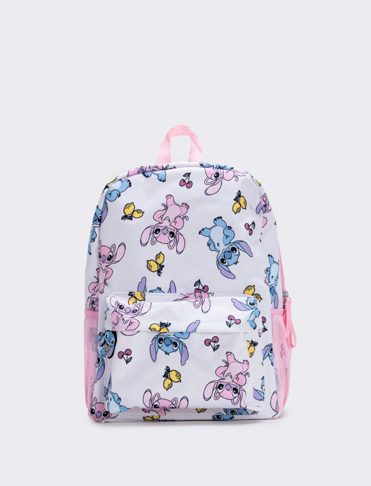 Zainetto Stitch con tasca per bambina - Bianco
