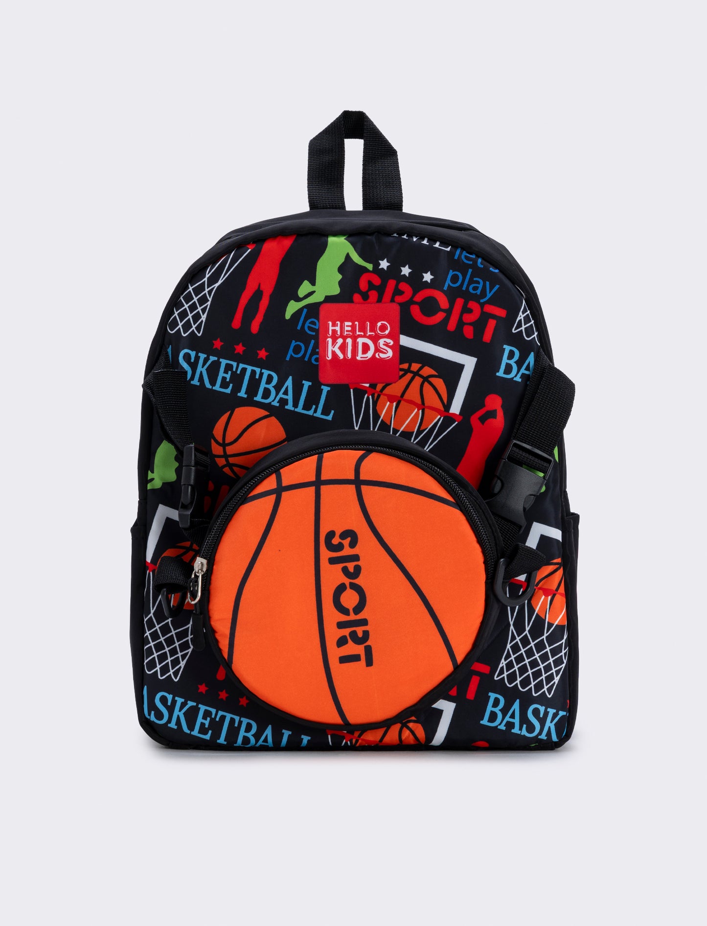 Zainetto nylon porta pranzo football - Nero