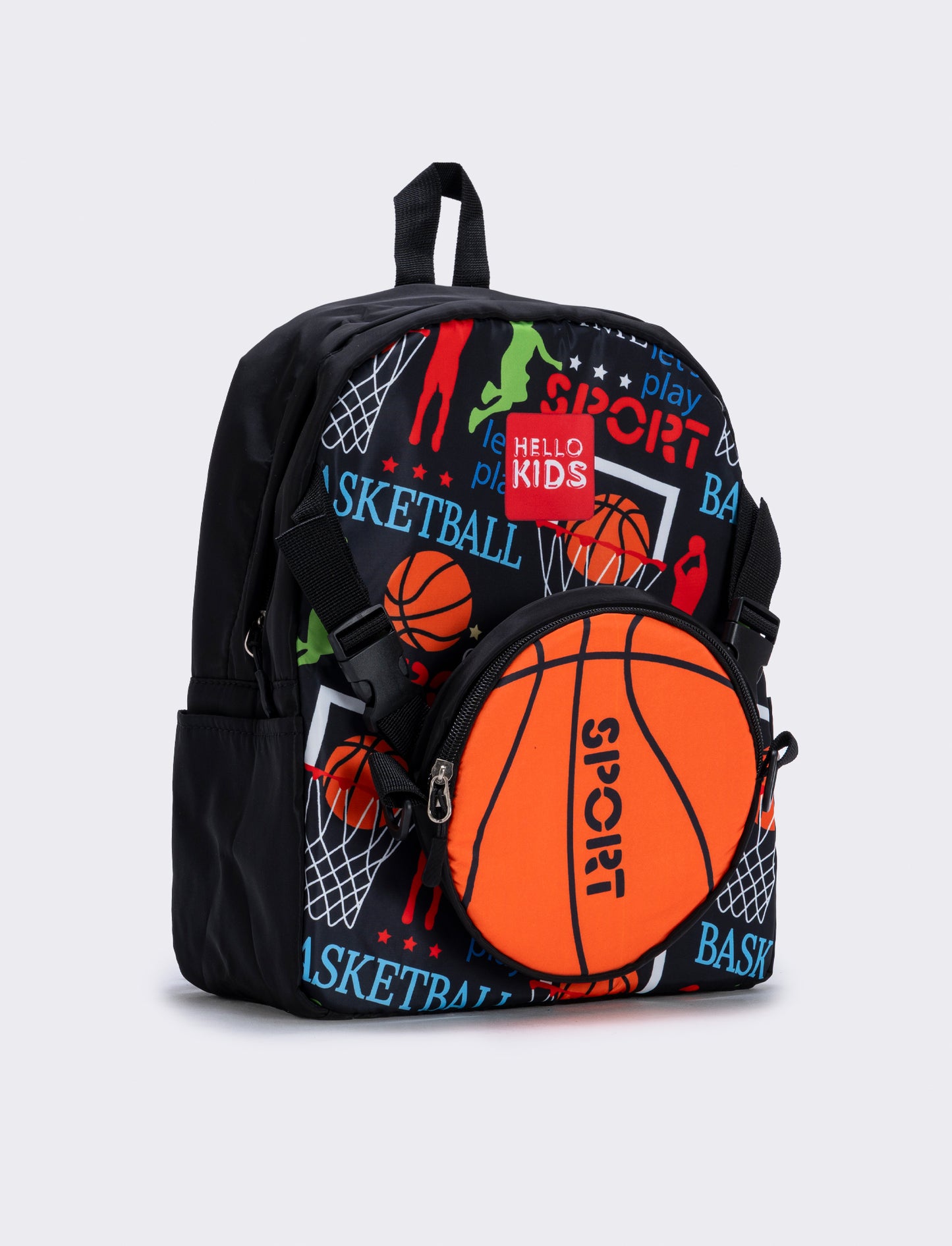 Zainetto nylon porta pranzo football - Nero