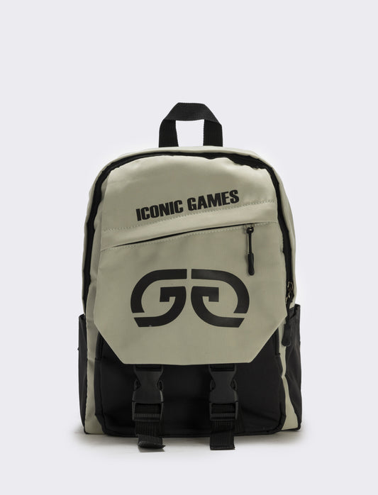 Zaino gommato con tasca avanti bambino - Nero