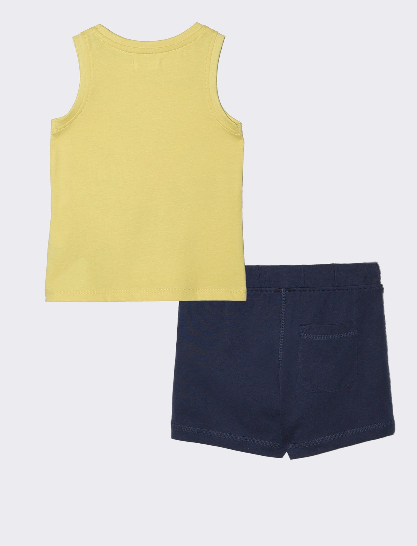Casual summer tank top and shorts set - Yellow