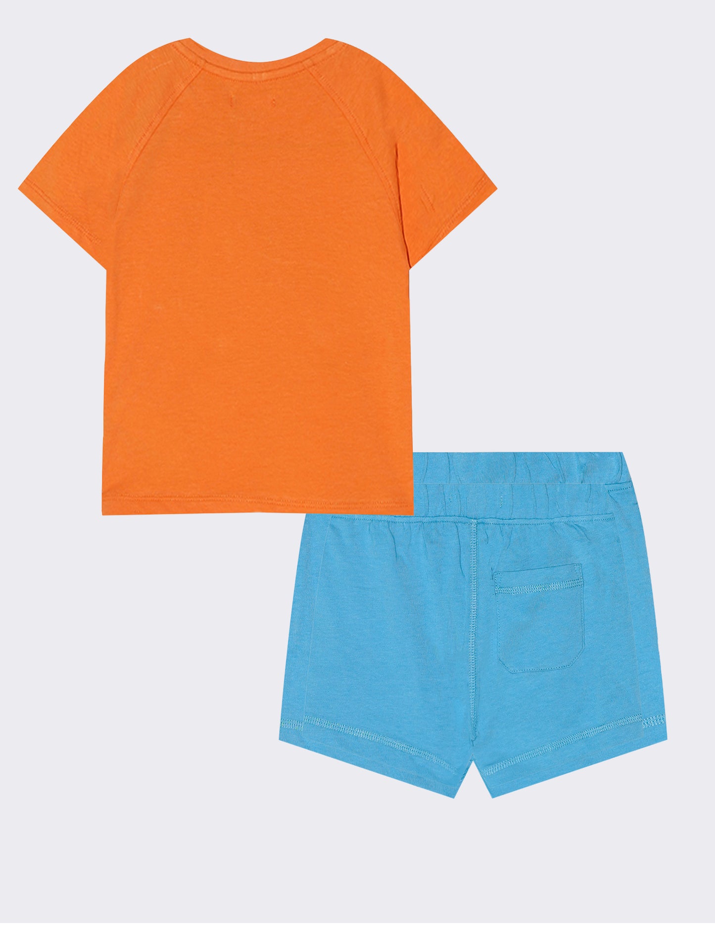Complete casual t-shirt and shorts set - Orange