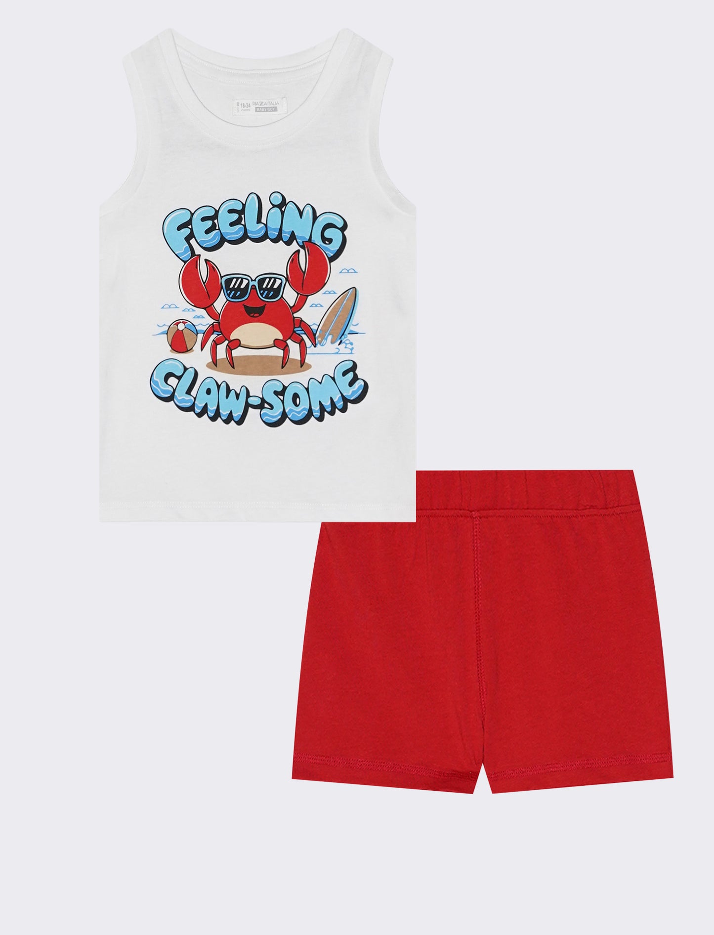 Set canotta e pantaloncini casual chic - Bianco