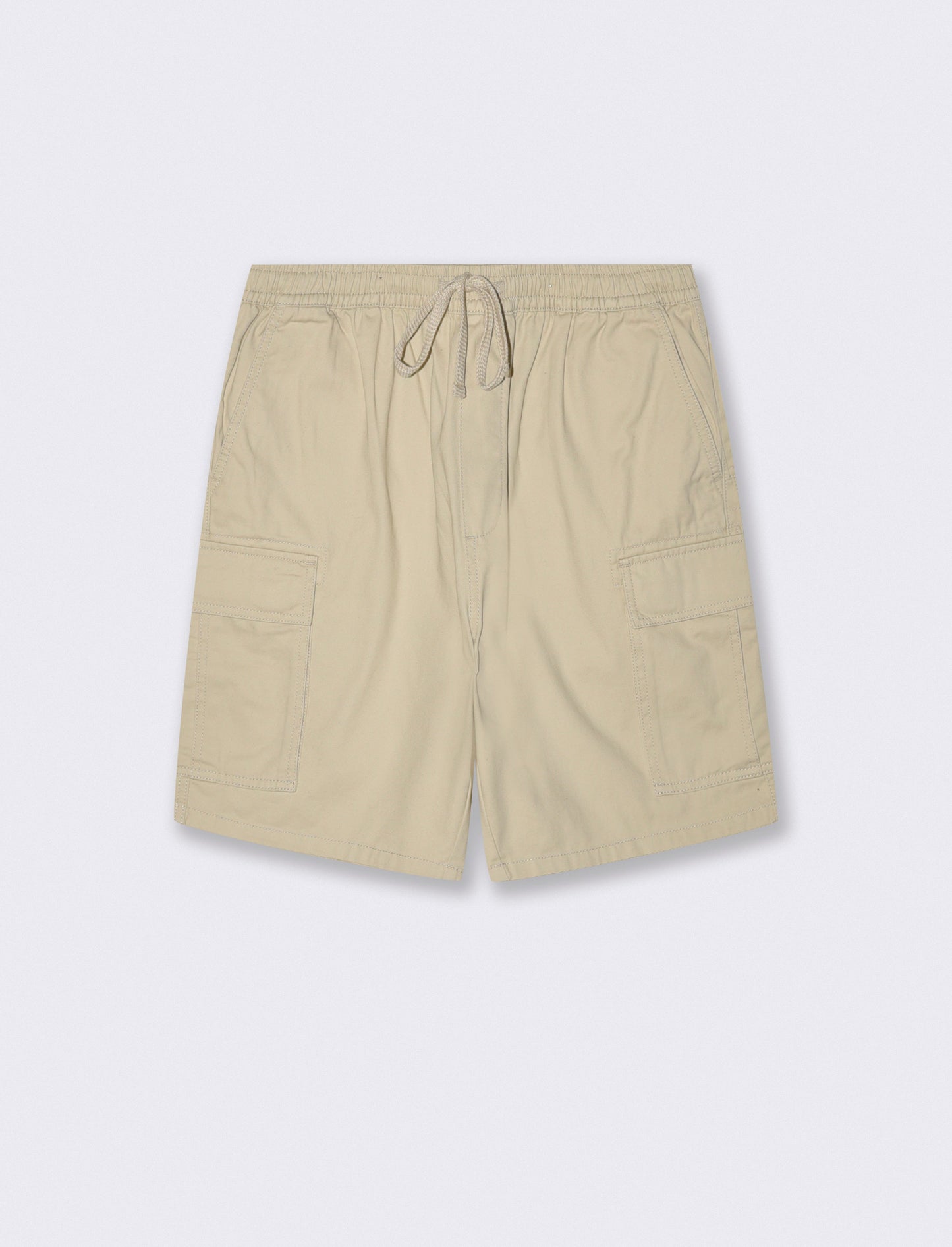 Bermuda cargo in twill con tasche patta - Sabbia
