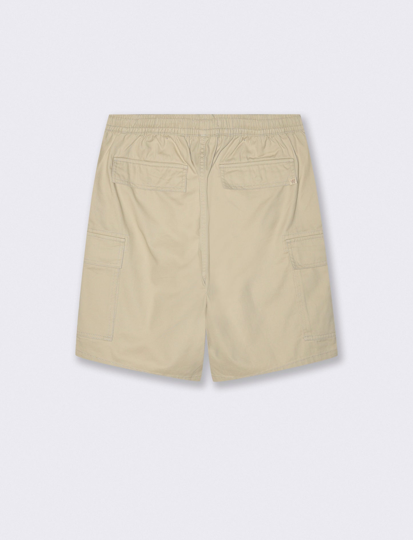 Bermuda cargo in twill con tasche patta - Sabbia