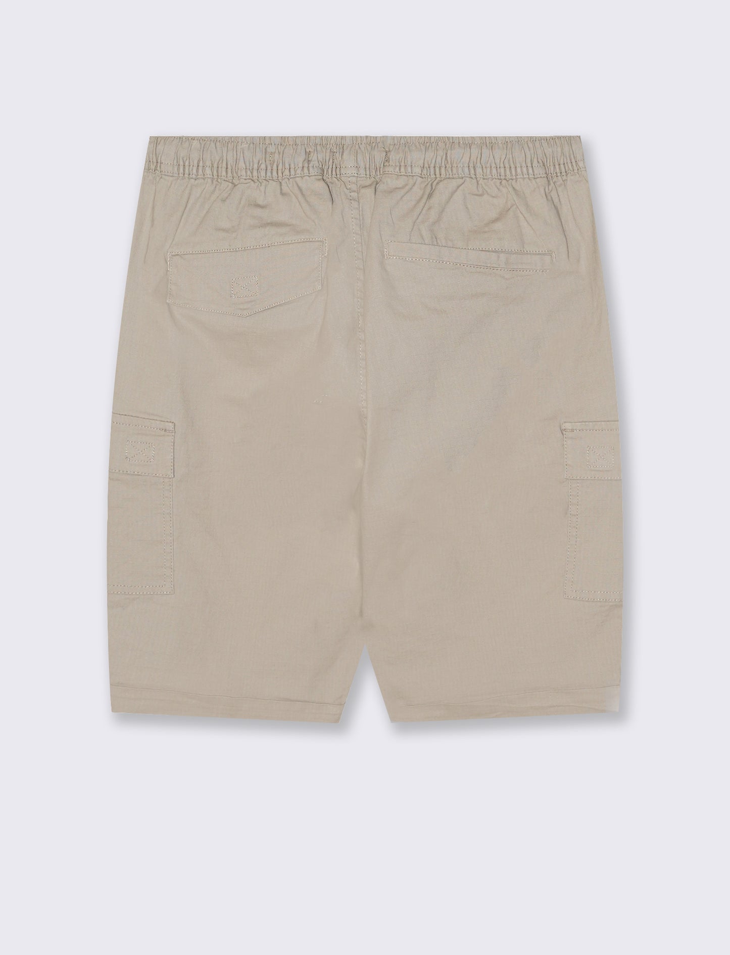 Bermuda Jogger Cargo Fit in Stretch Cotton - Beige