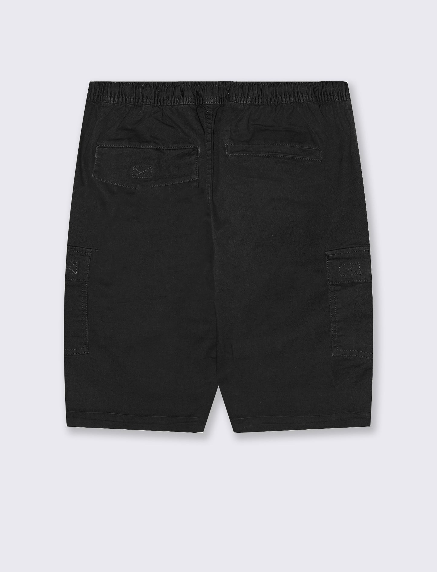 Bermuda Jogger Cargo Fit in Stretch Cotton - Black