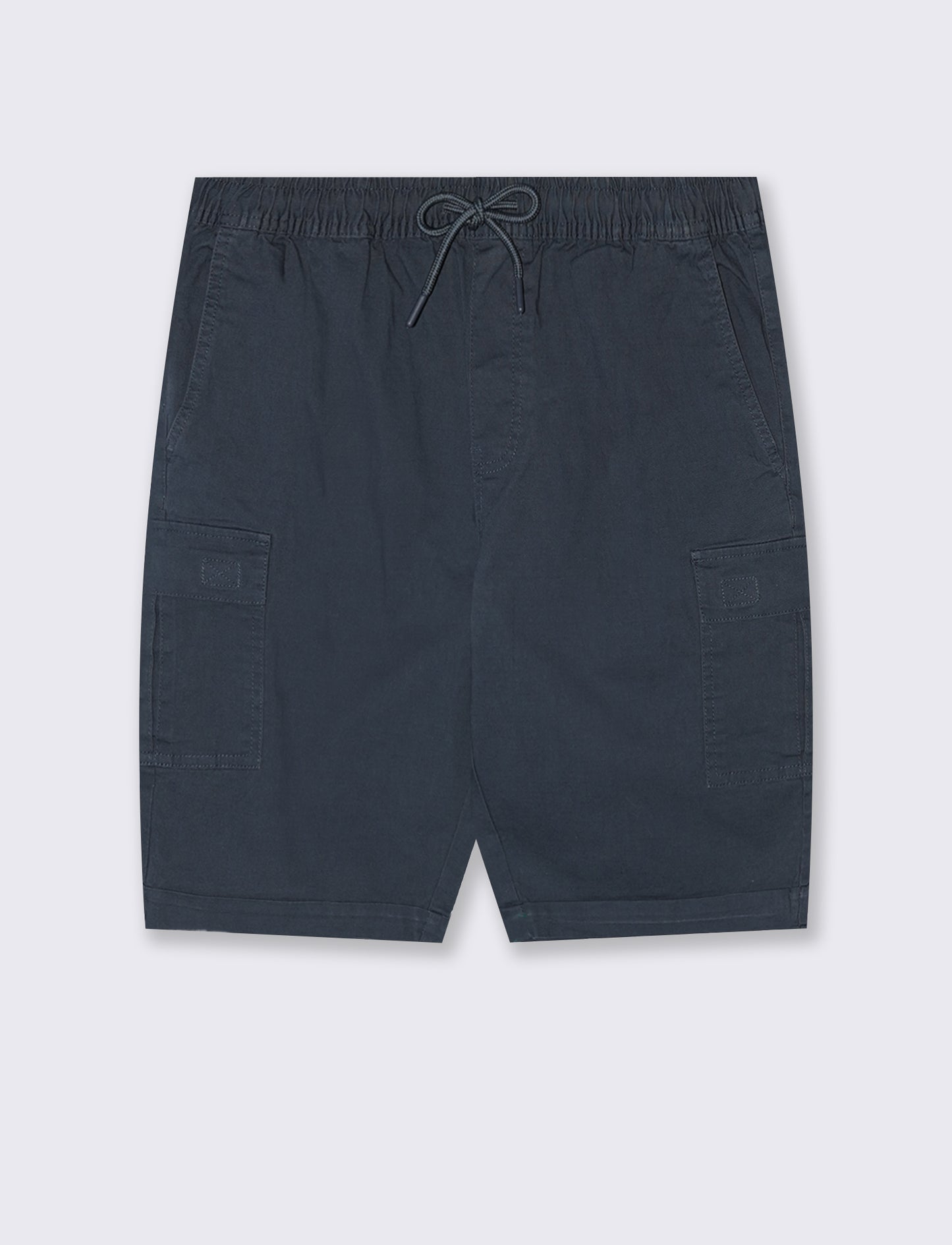 Bermuda Jogger Cargo Fit in Stretch Cotton - Blue
