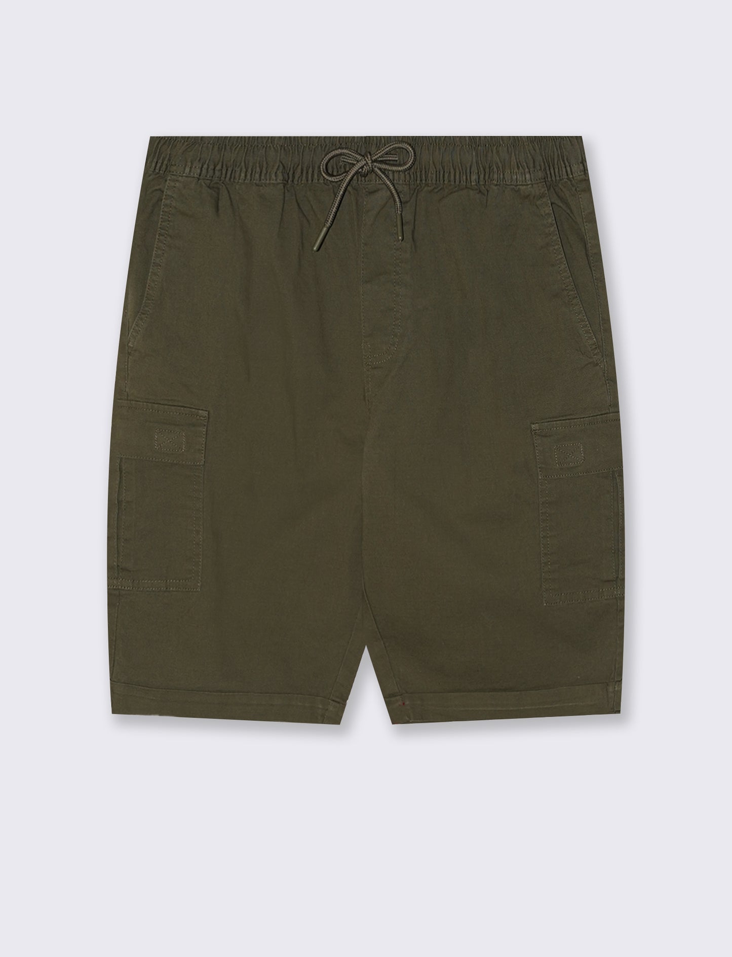 Bermuda Jogger Cargo Fit in Stretch Cotton - Green