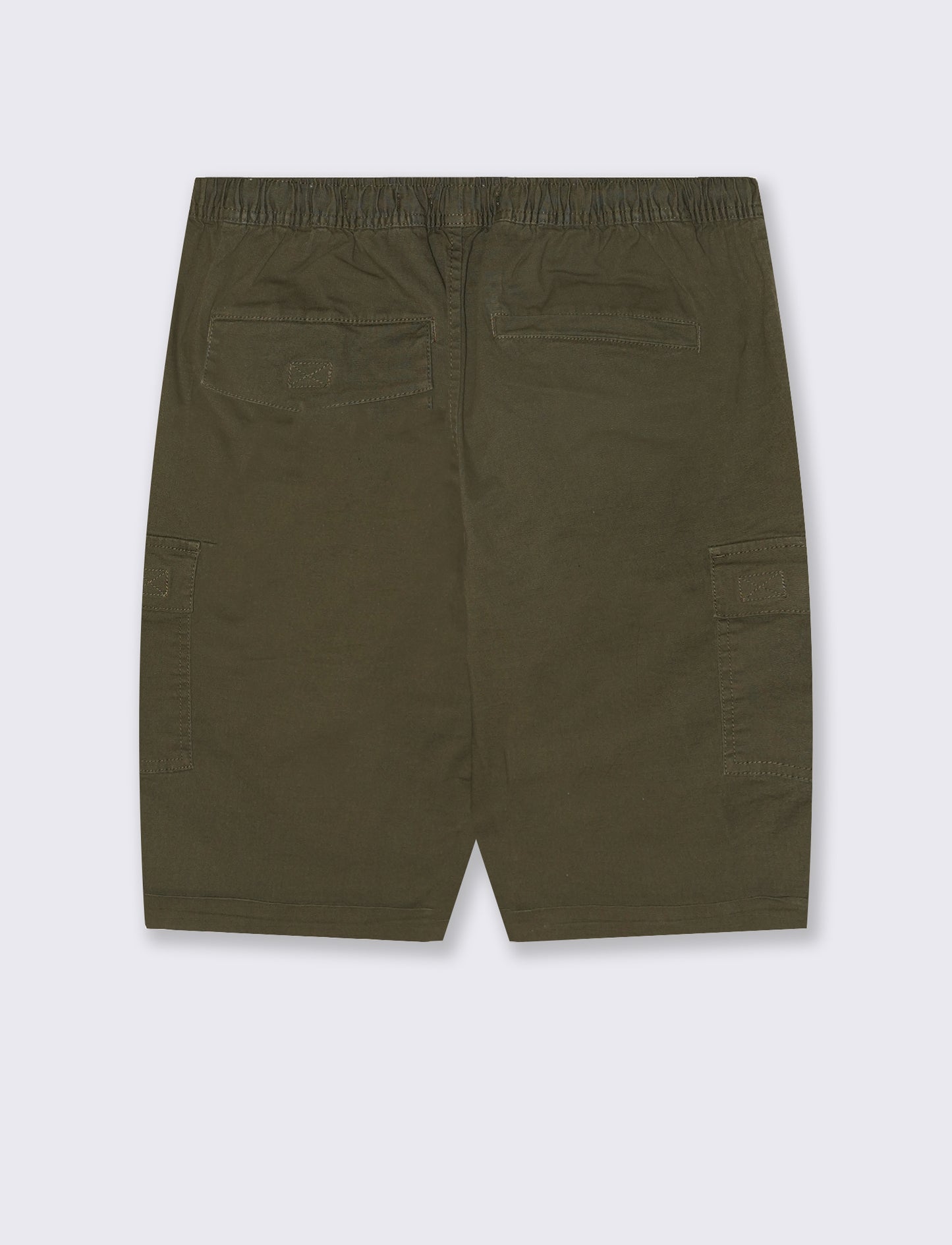 Bermuda Jogger Cargo Fit in Stretch Cotton - Green