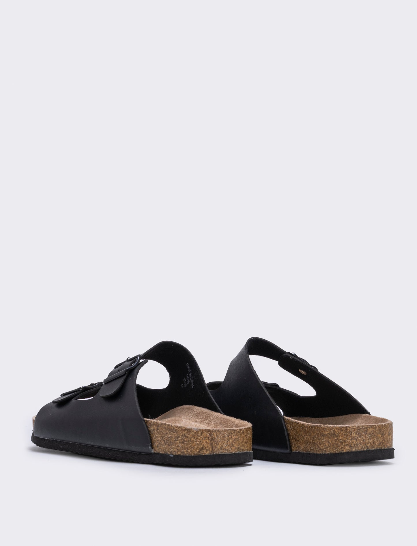 Sandalo con fasce da uomo - Nero