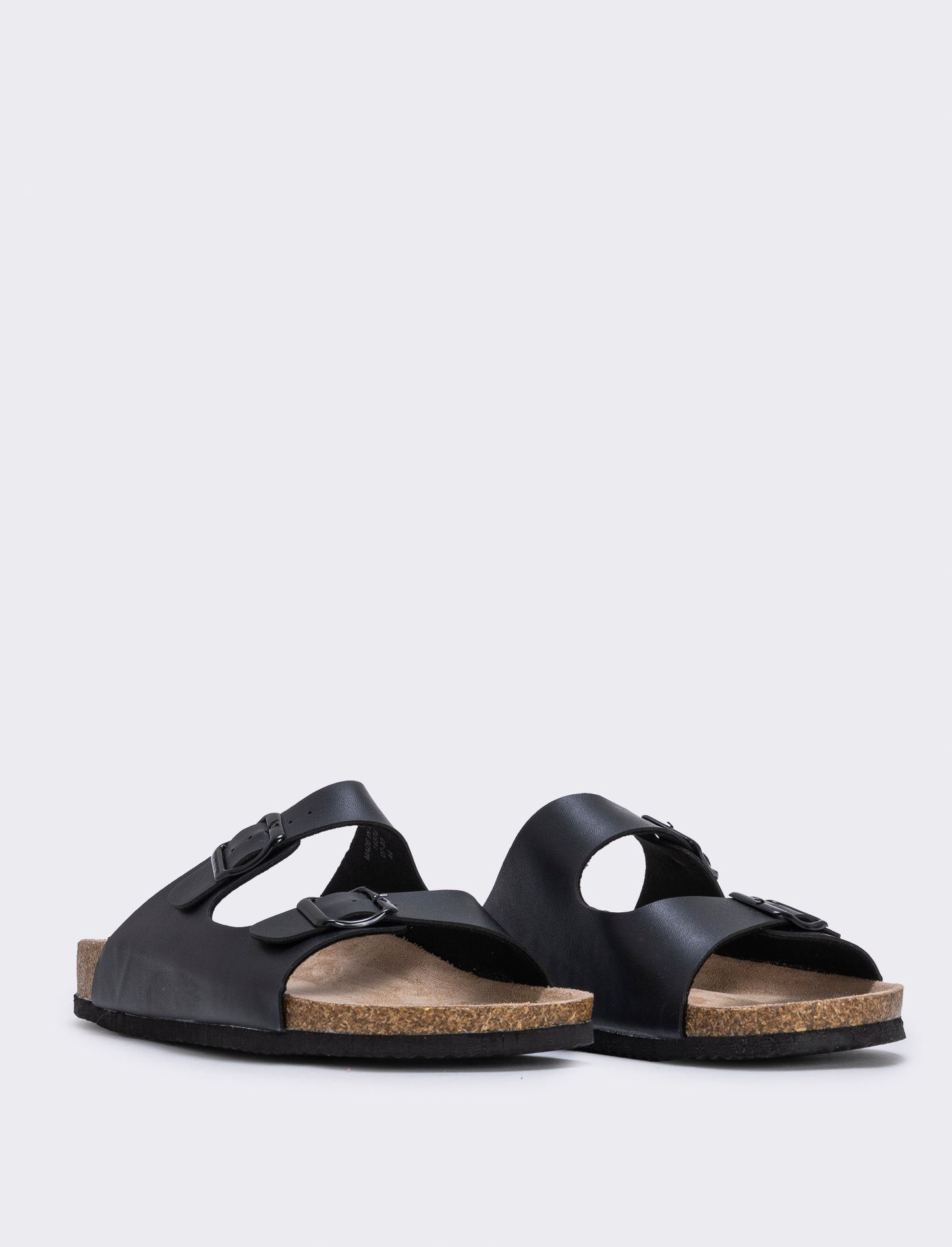 Sandalo con fasce da uomo - Nero