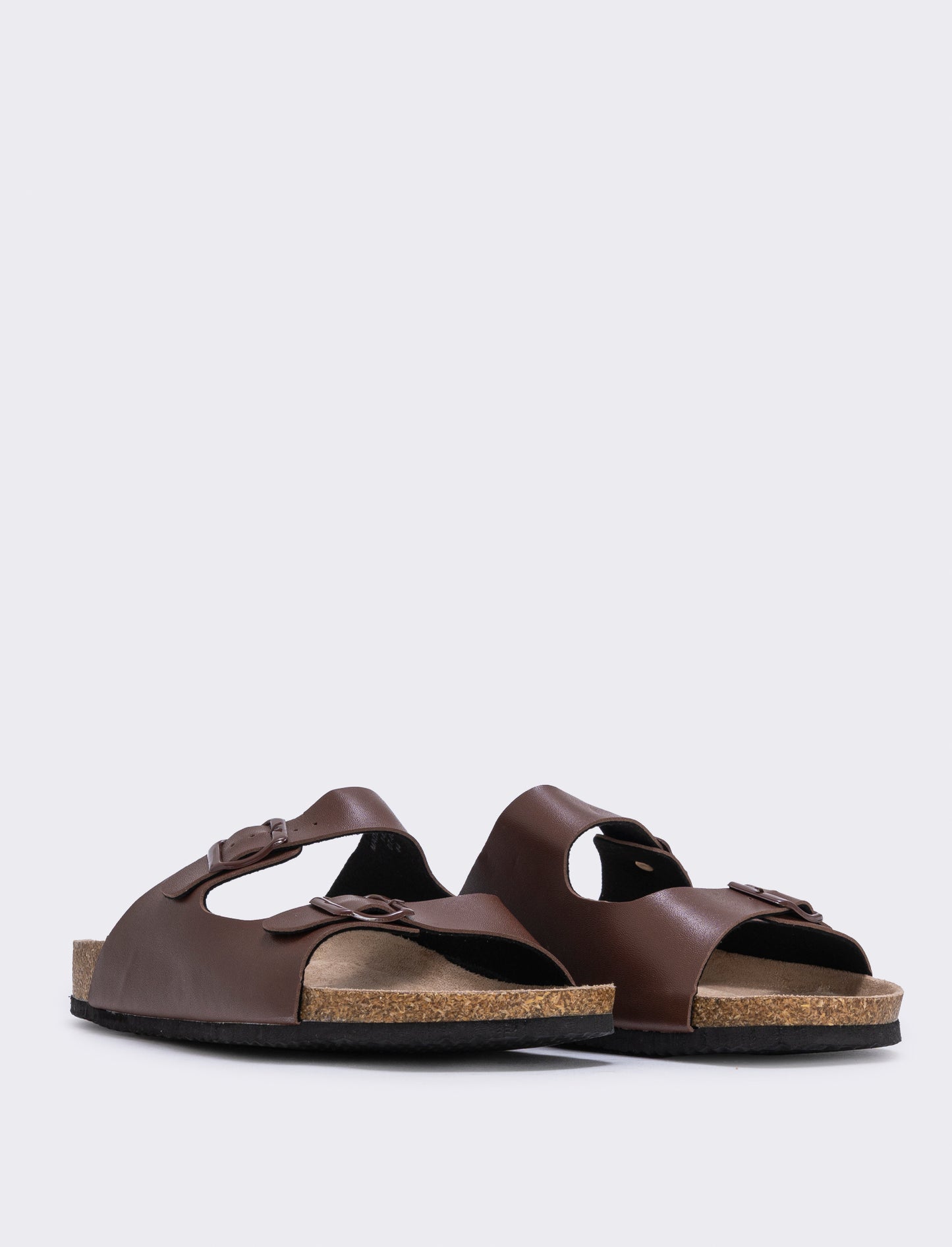 Sandalo con fasce da uomo - Marrone