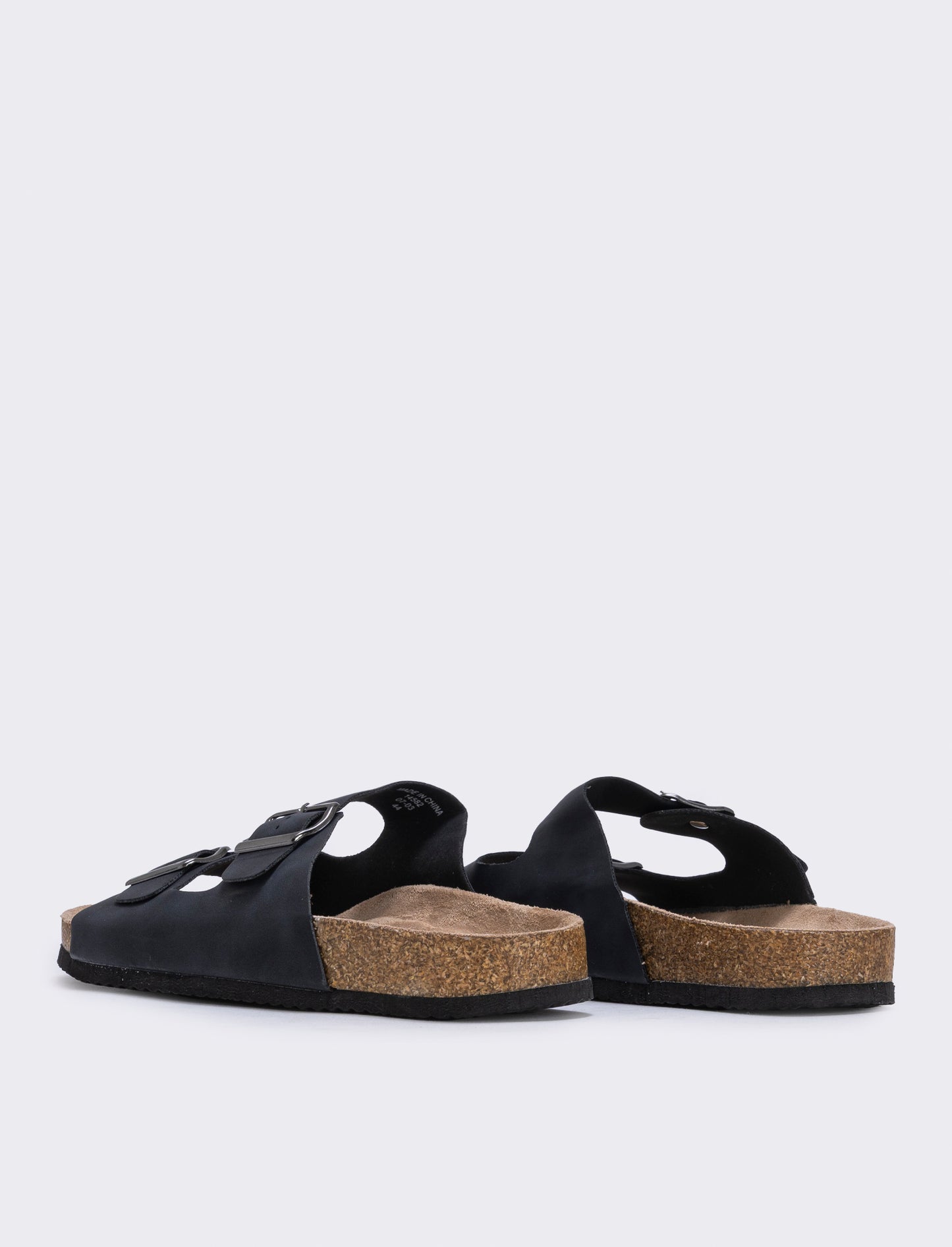 Sandalo con doppia fascetta - Nero