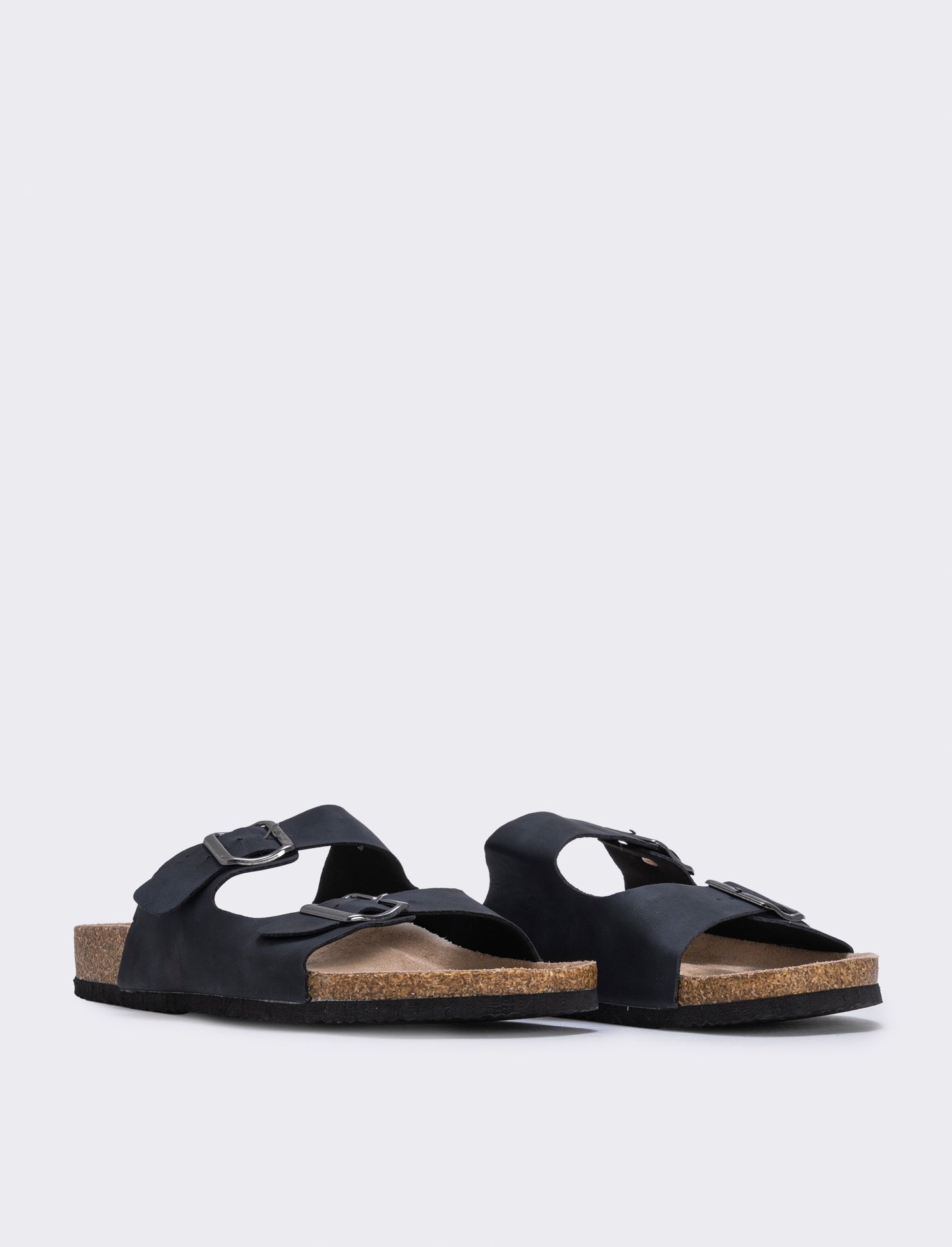 Sandalo con doppia fascetta - Nero