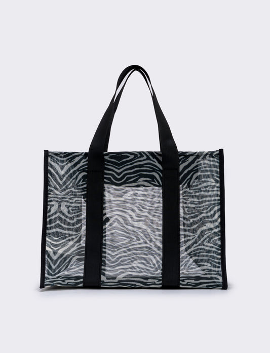 Mesh tote bag with nylon handles - Animalier