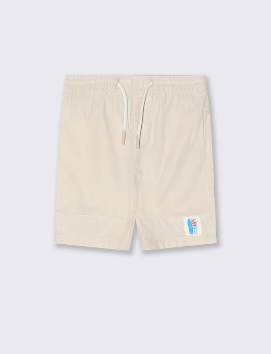 Bermuda in cotone con coulisse estivi - Beige