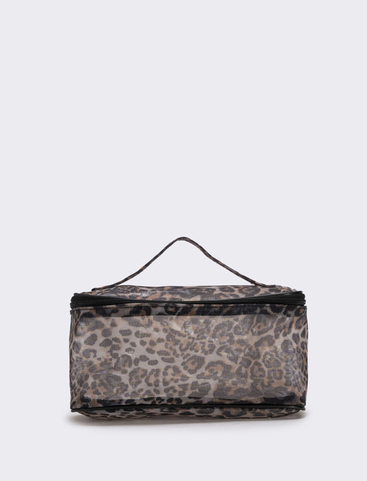 Beauty case in rete elegante - Leopardato