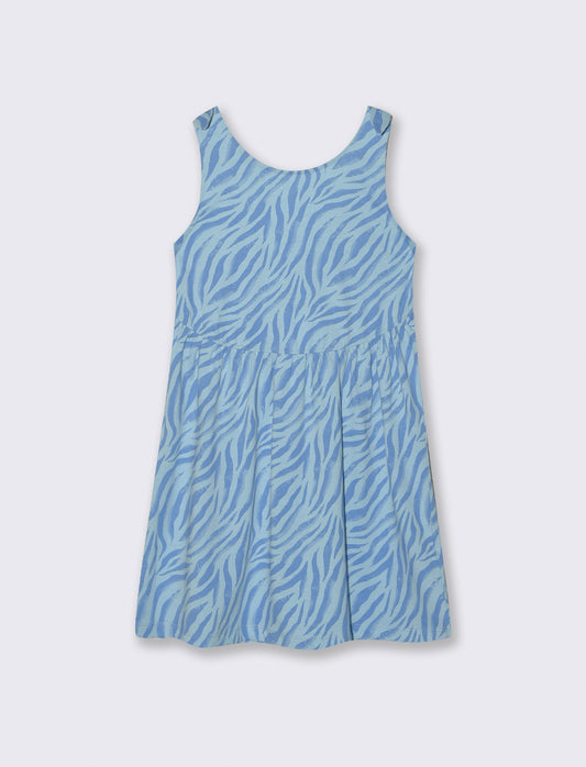 Abito estivo con fiocchi alle spalle - Azzurro