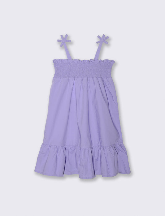 Abito con spalline e volant eleganti - Lilla
