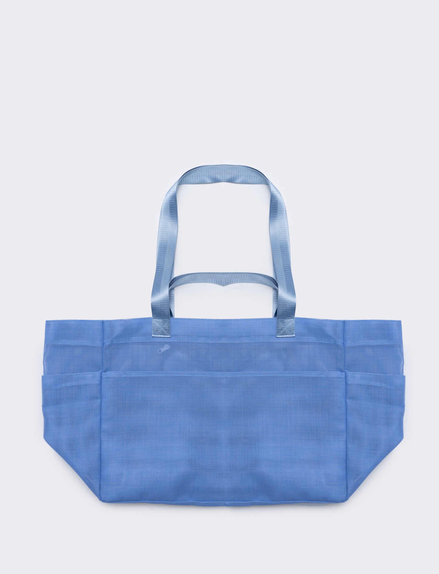 Borsone shopper grande a rete - Azzurro