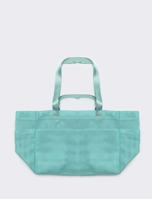 Large mesh shopper bag - Sky blue