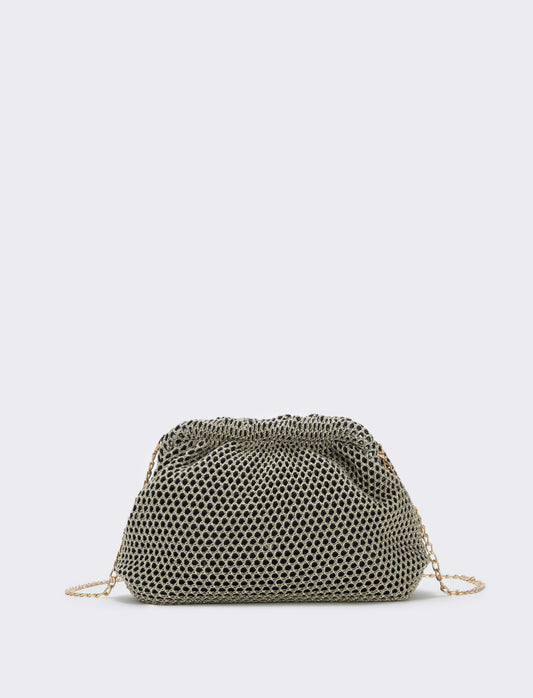 Soft clutch bag in various fabrics - Gold