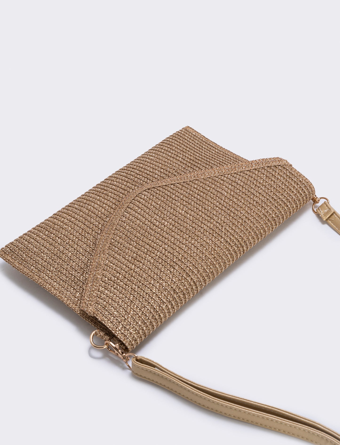 Borsa modello a lettera lurex donna - Oro