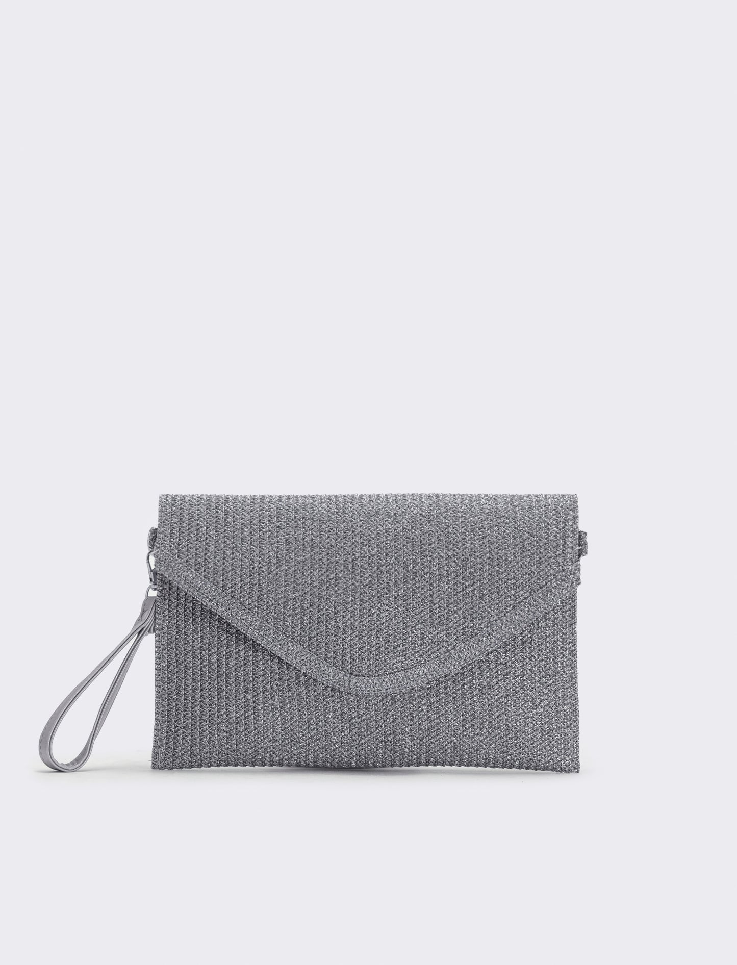 Borsa modello a lettera lurex donna - Argento