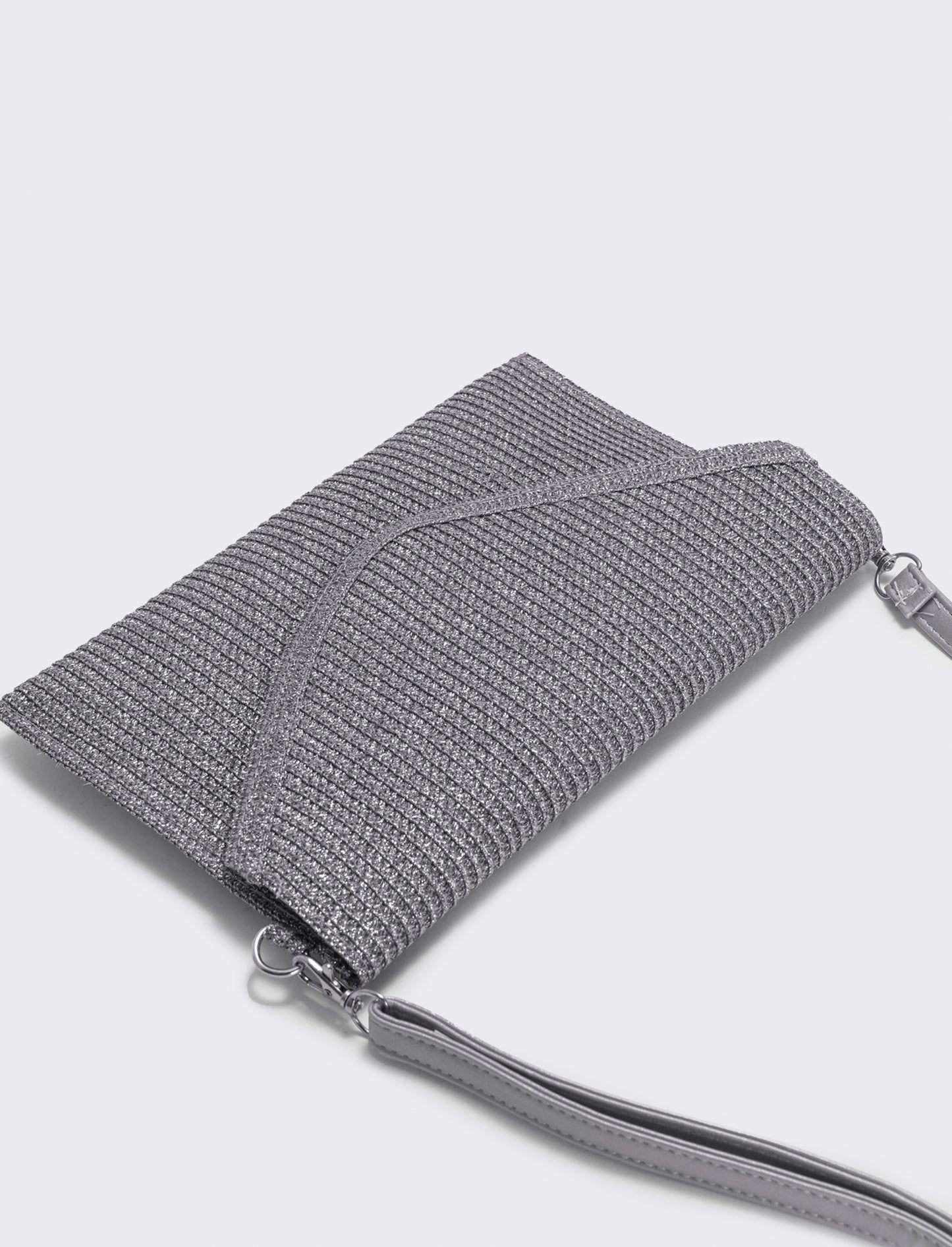 Borsa modello a lettera lurex donna - Argento