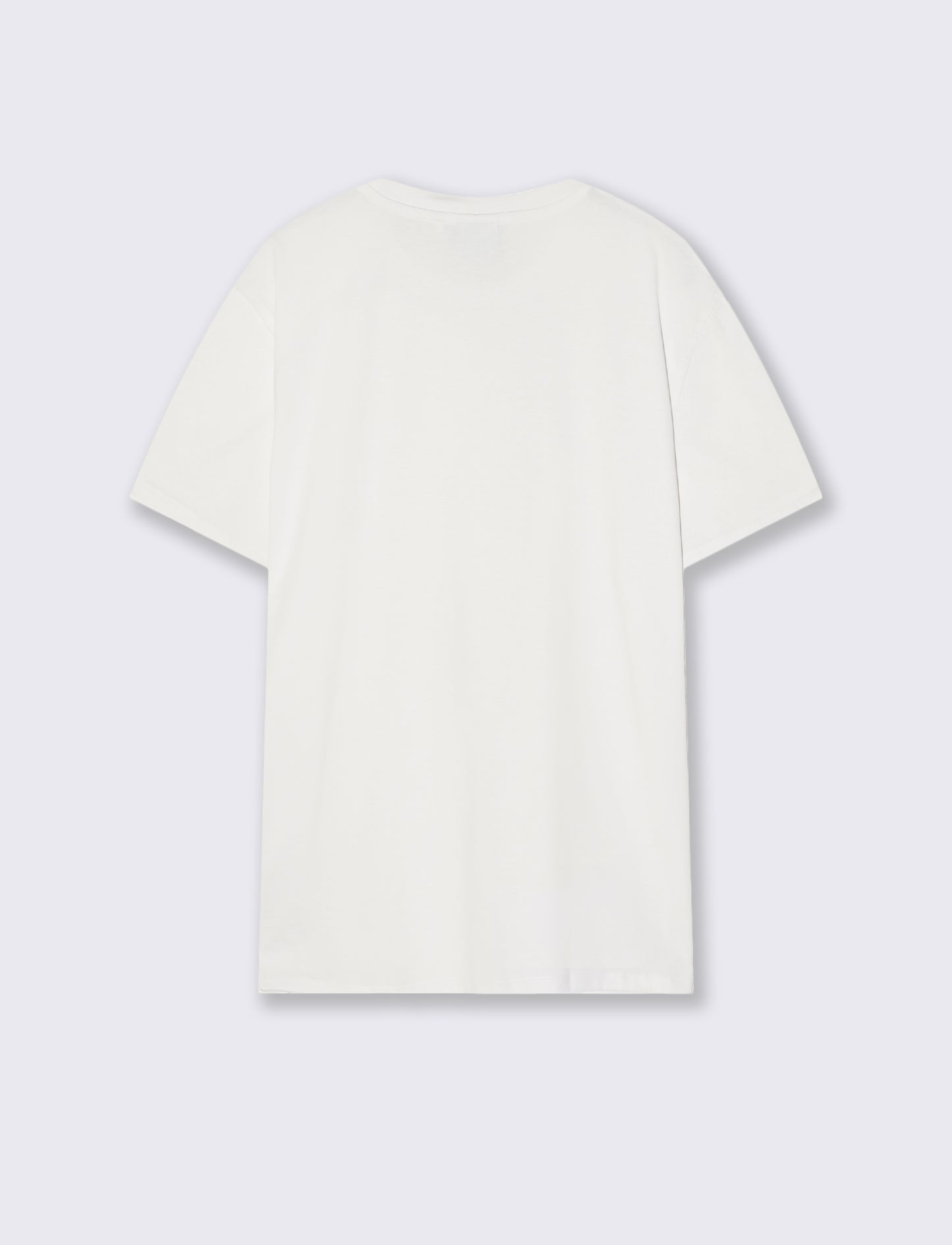 T-shirt girocollo in cotone mercerizzato - Bianco