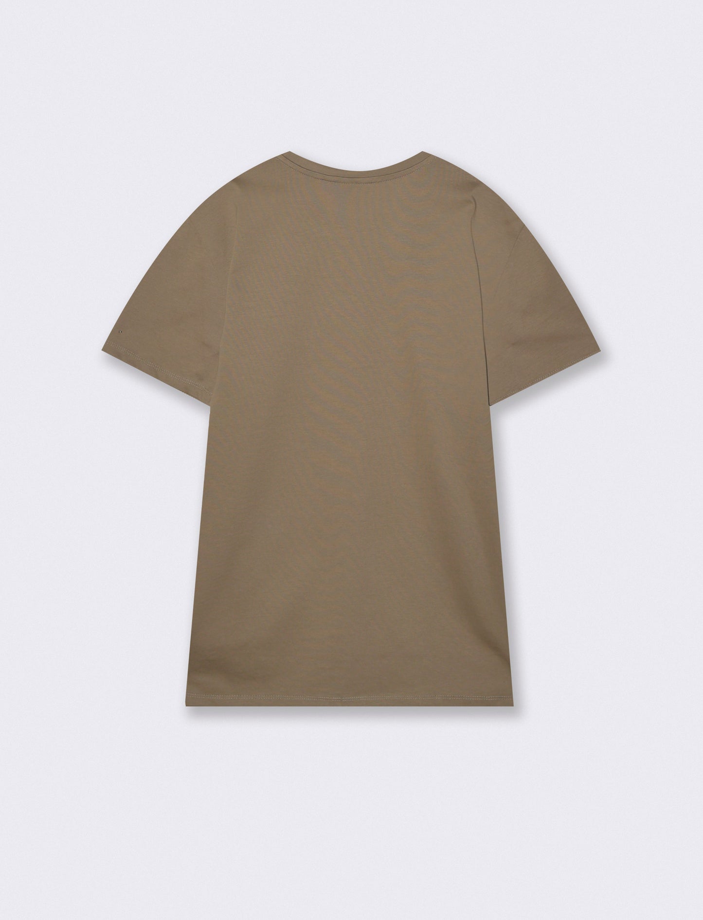 T-shirt girocollo in cotone mercerizzato - Verde kaki