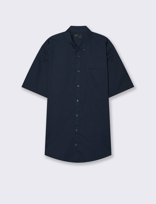 Camicia Regular Fit Easy Iron Botton Down - Blu