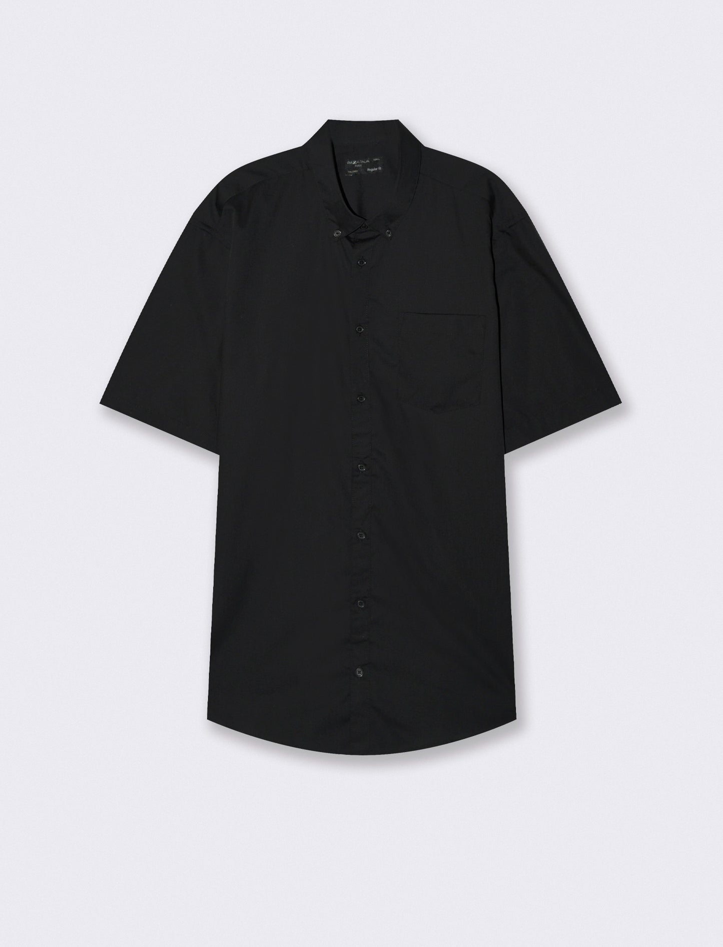 Camicia Regular Fit Easy Iron Botton Down - Nero