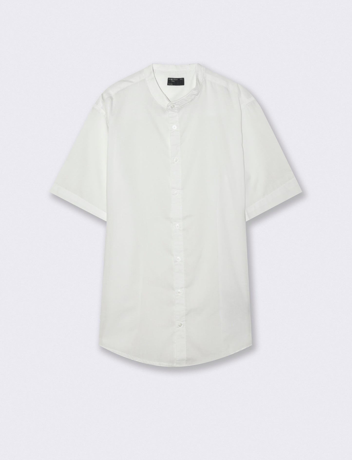 Camicia Regular Fit Easy Iron Collo Coreano - Bianco