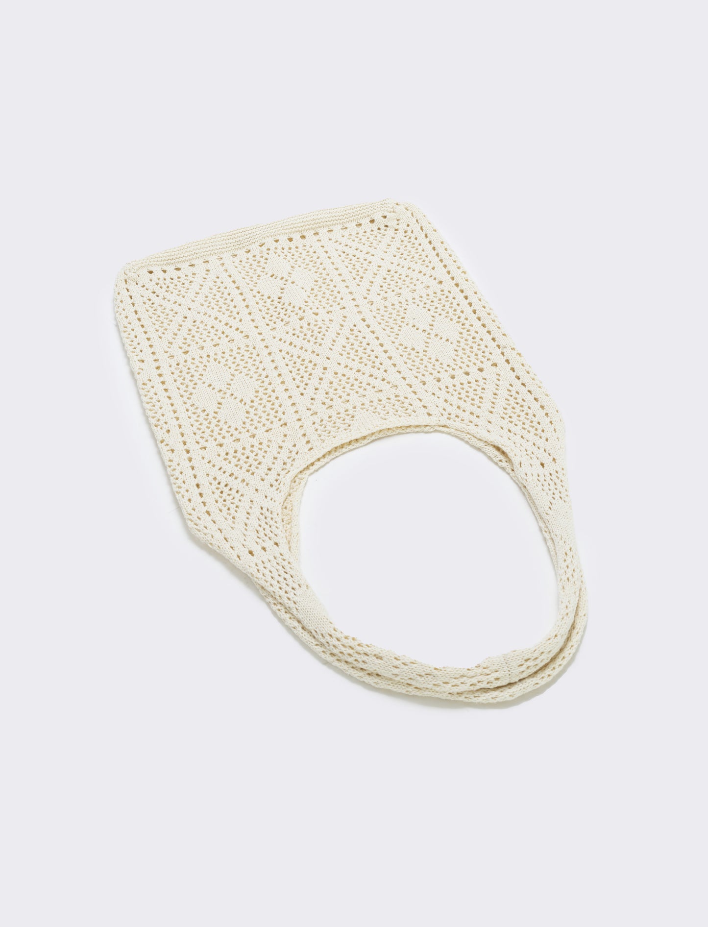 Borsa a spalla crochet - Bianco sporco