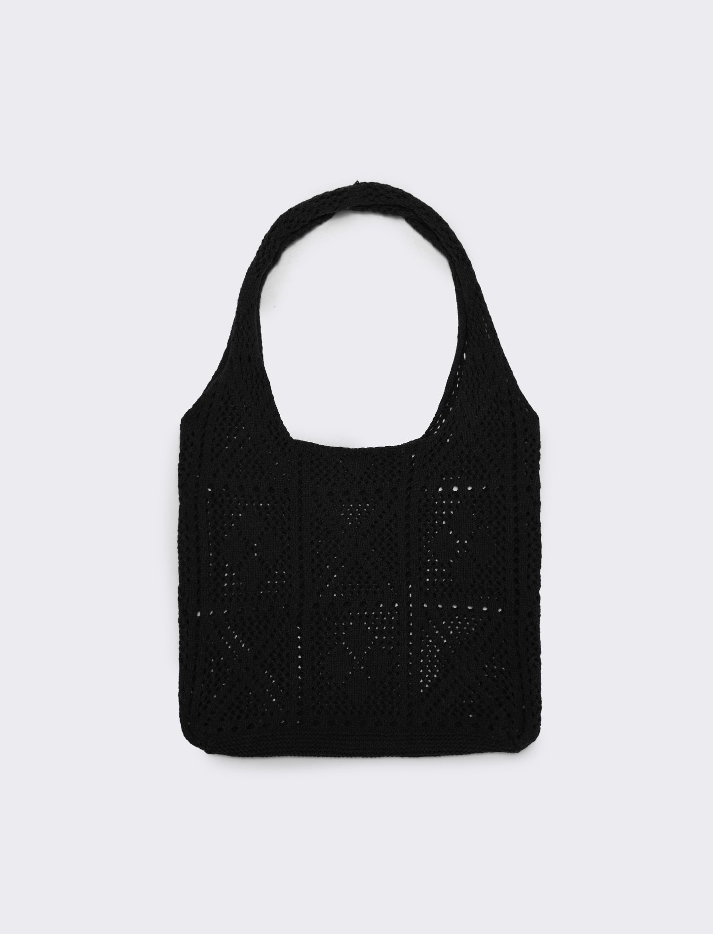 Borsa a spalla crochet - Nero