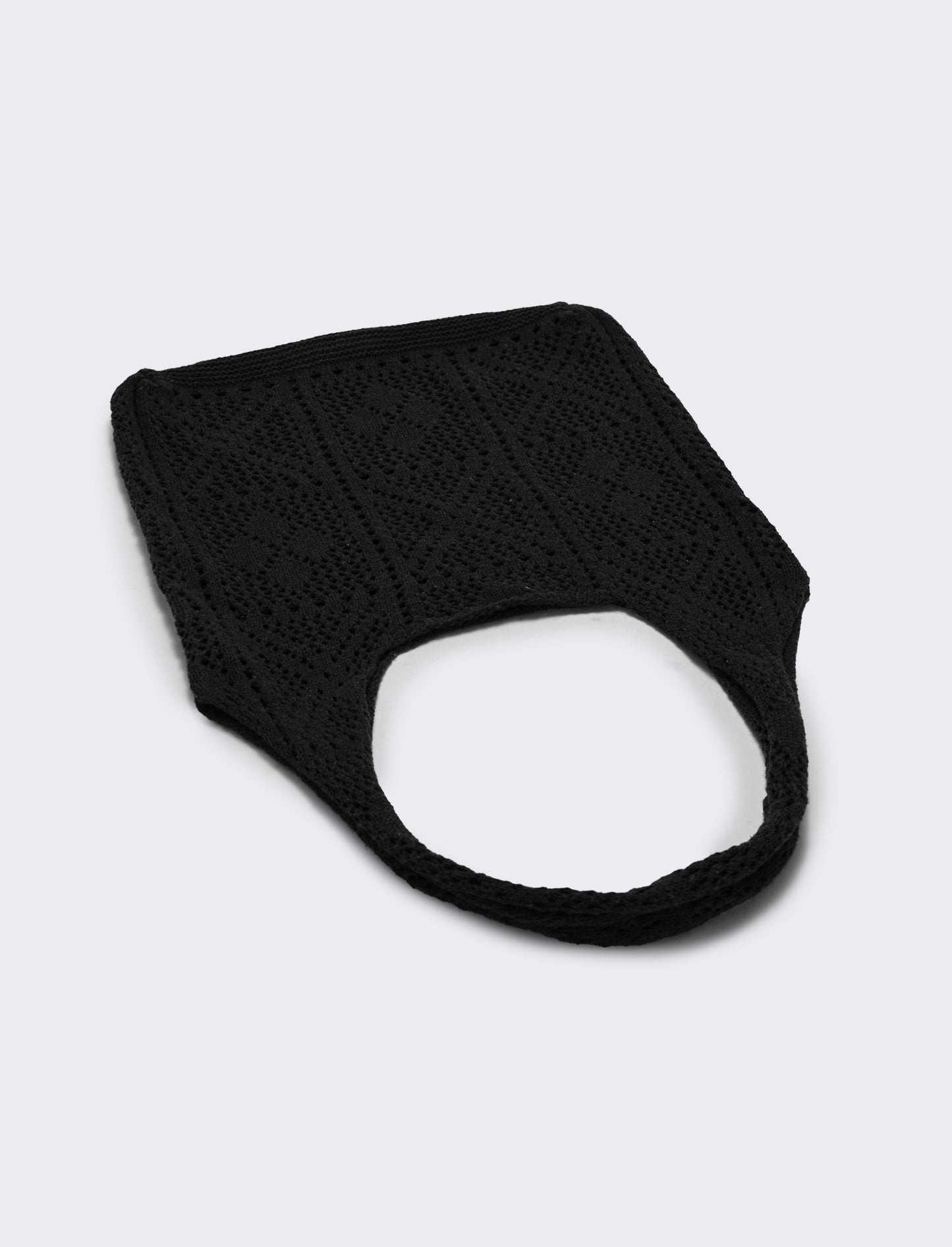 Borsa a spalla crochet - Nero