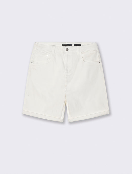 Bermuda Jeans Regular Fit in 5 Colori - Bianco