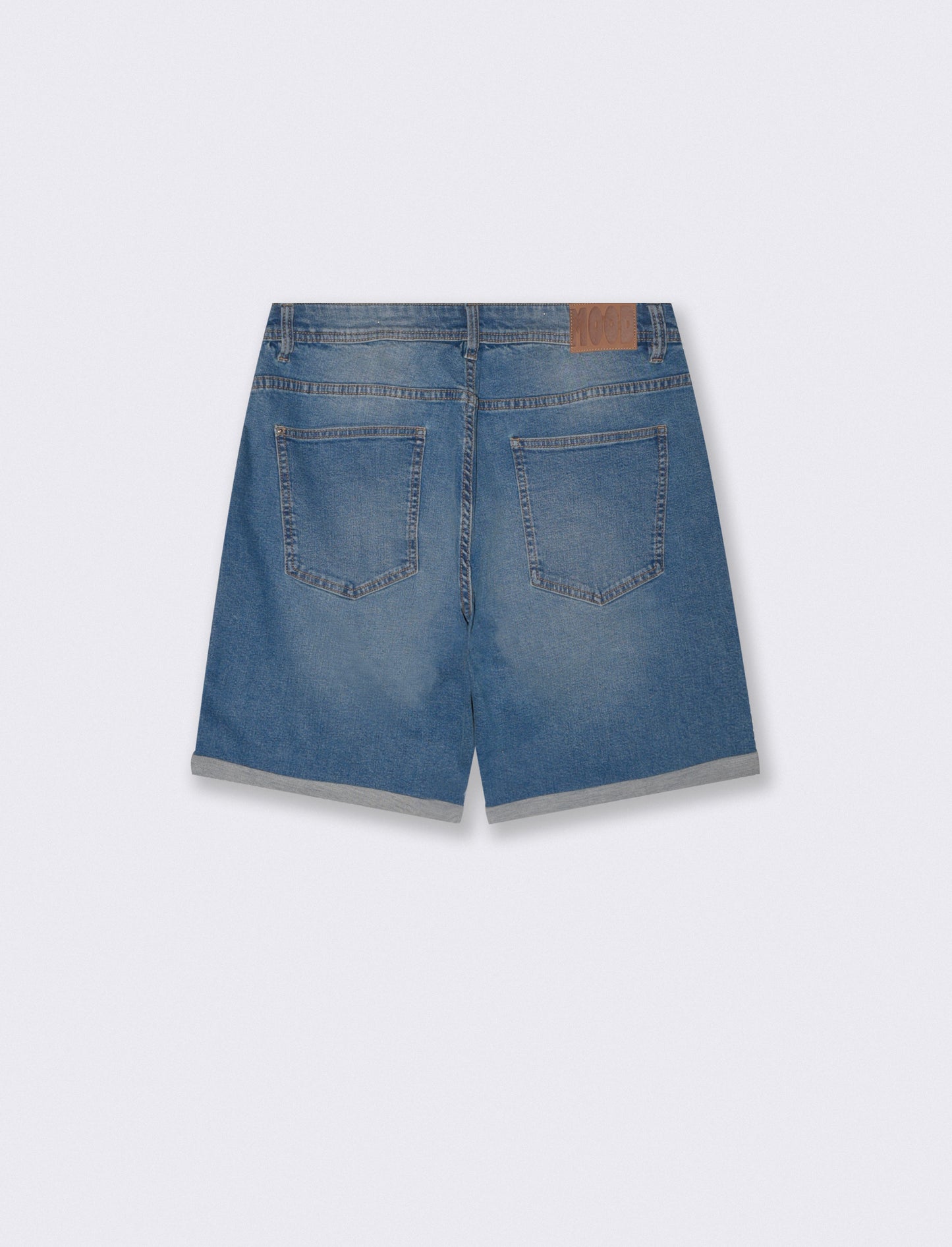 BERMUDA JEANS REGULAR FIT: - Denim