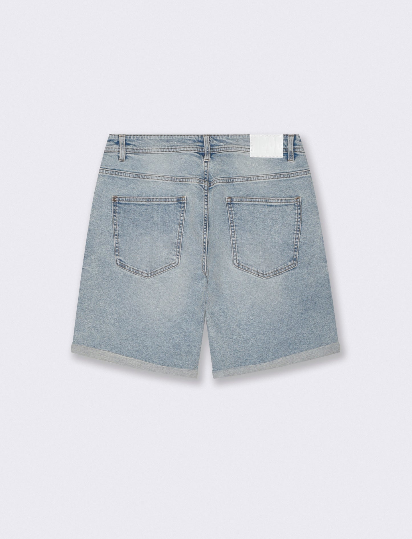 BERMUDA JEANS REGULAR FIT: - Denim chiaro