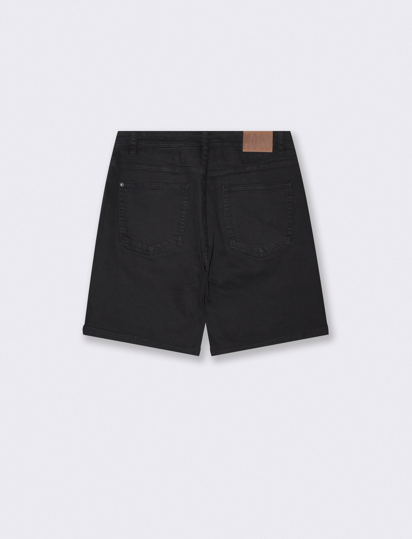 BERMUDA JEANS REGULAR FIT: - Nero