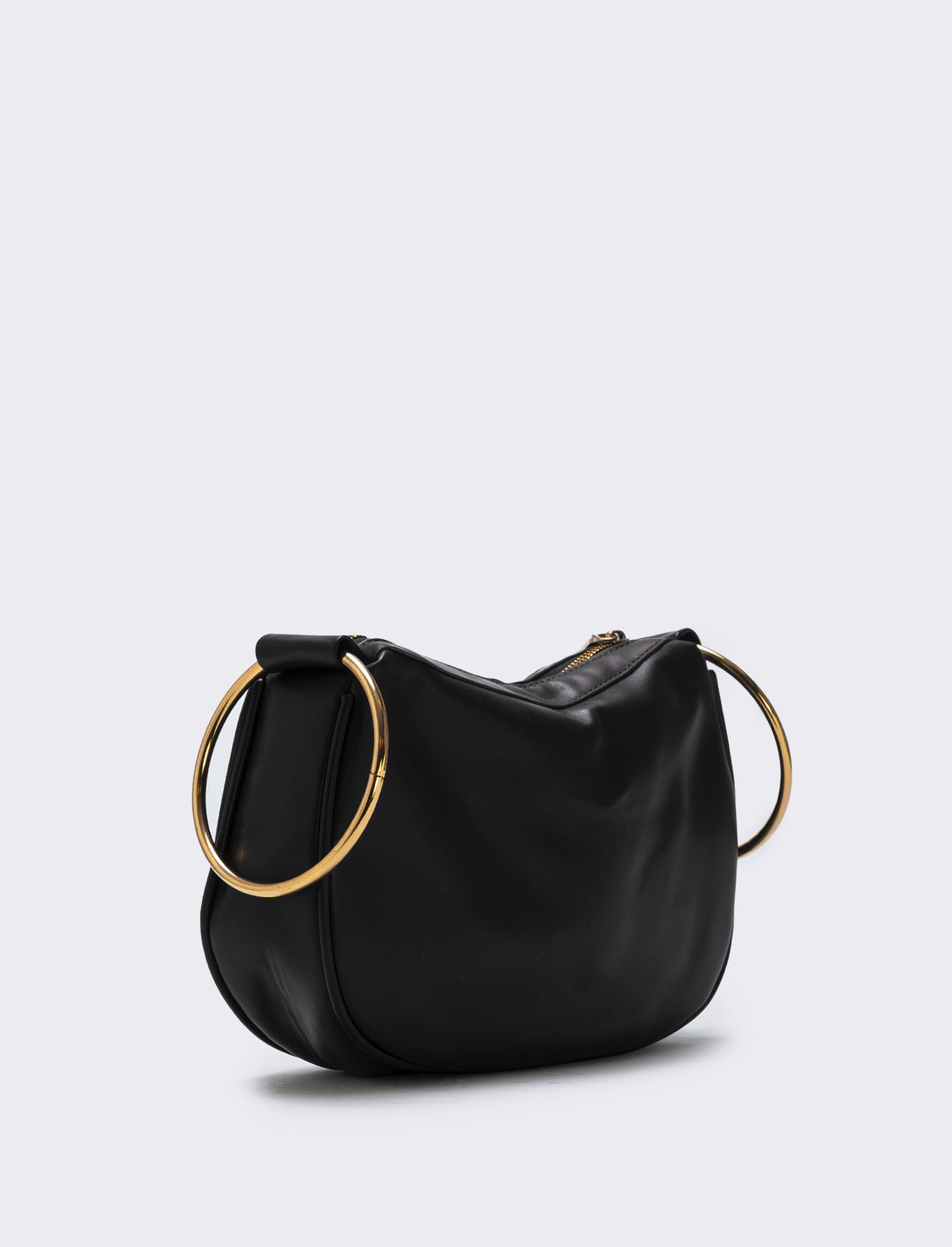 Borsa con manici in metallo - Nero