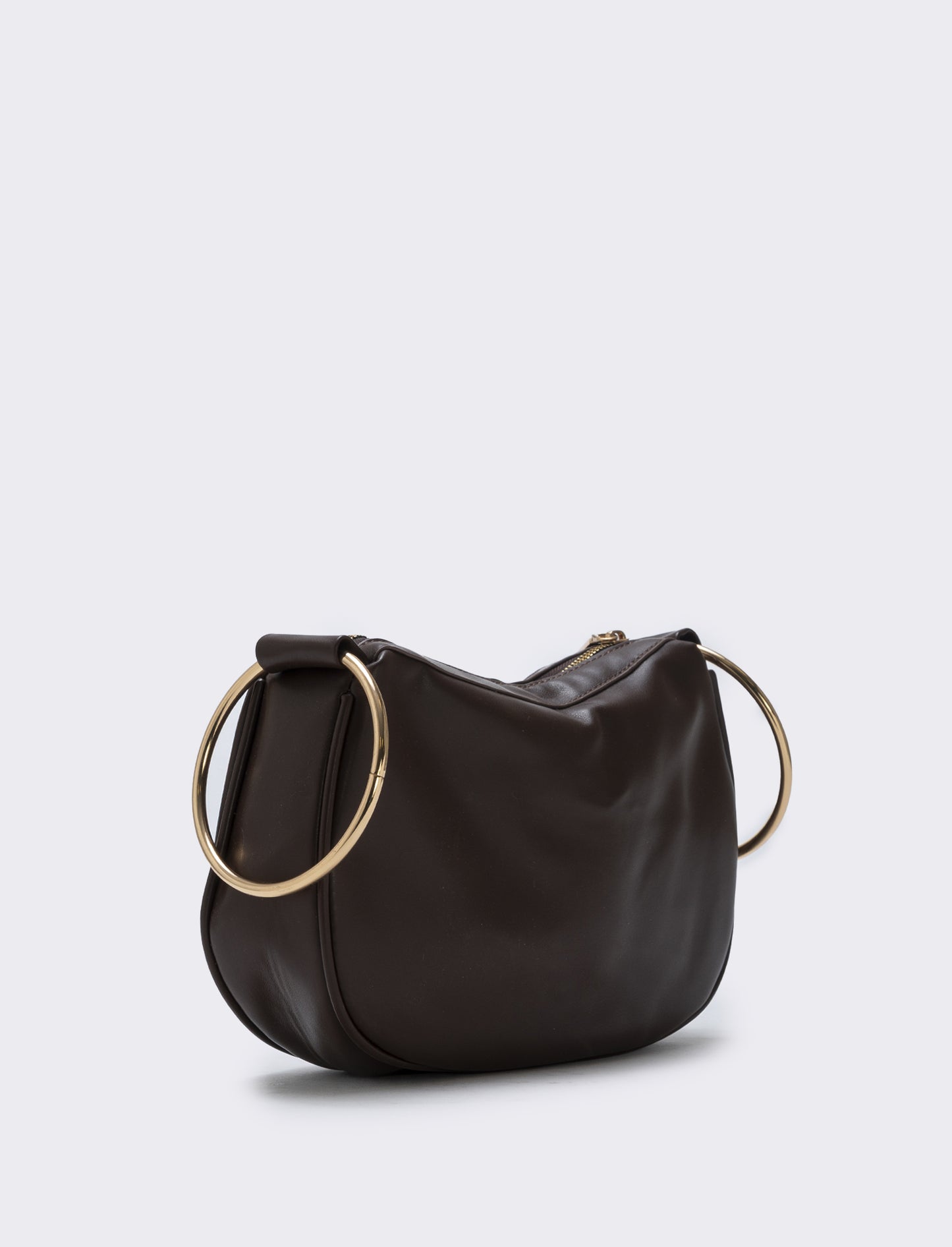 Borsa con manici in metallo - Moro