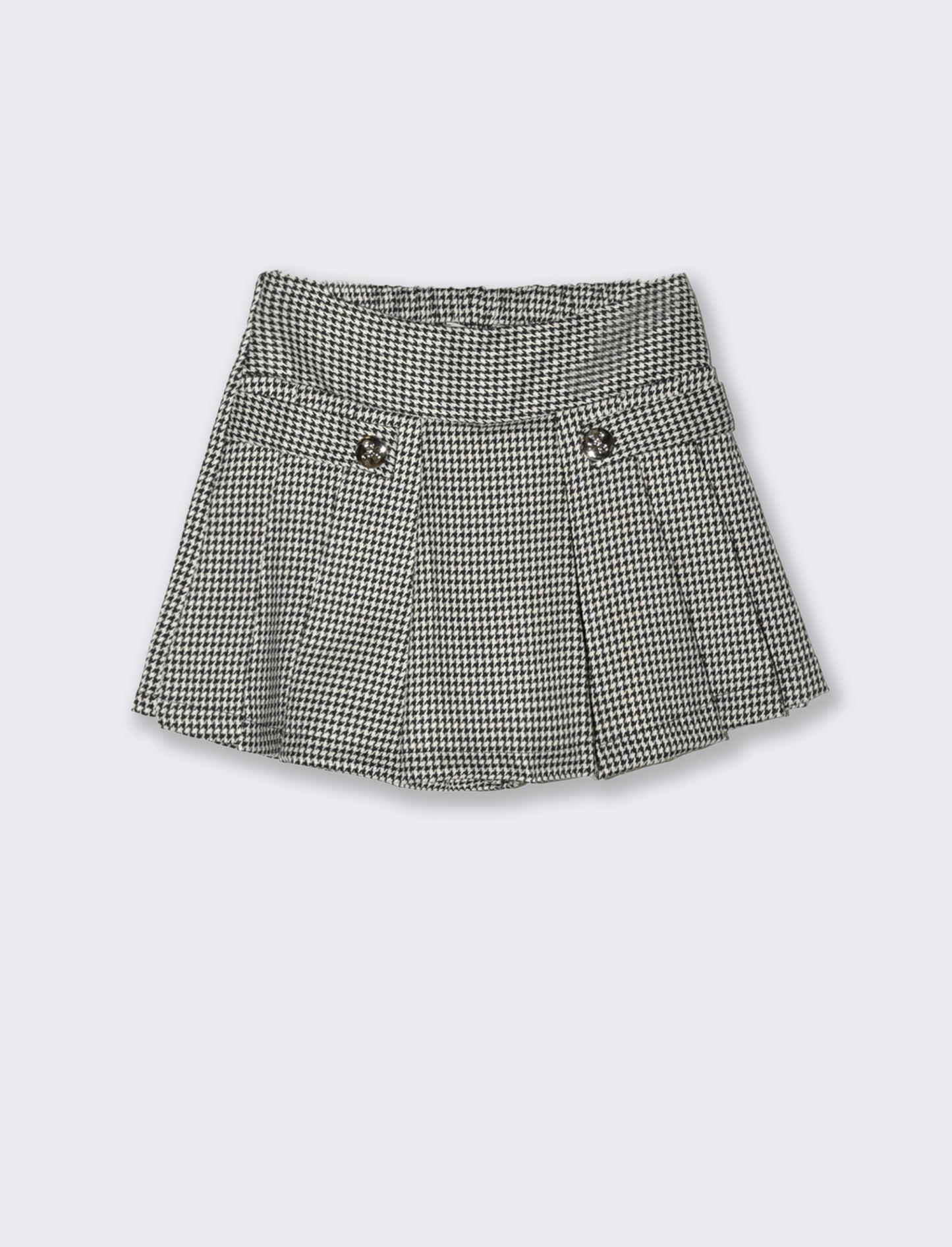 Short finta gonna in pied de poul. - Fantasia